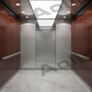 Dyrchafydd Teithwyr Dur Di-staen Drych Sandblasted